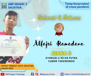 Alfajri Ramadana: Juara 3 Kyorugi U 50 KG Putra Cabor Taekwondo