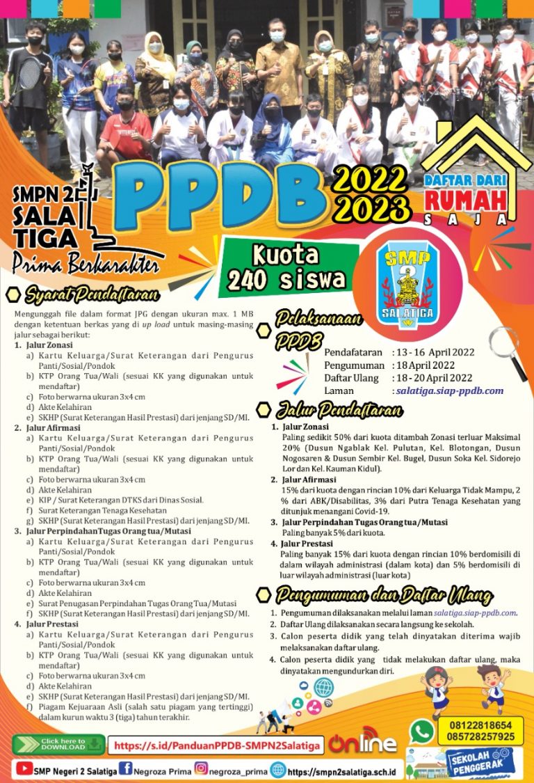 Informasi PPDB 2022 SMP Negeri 2 Salatiga